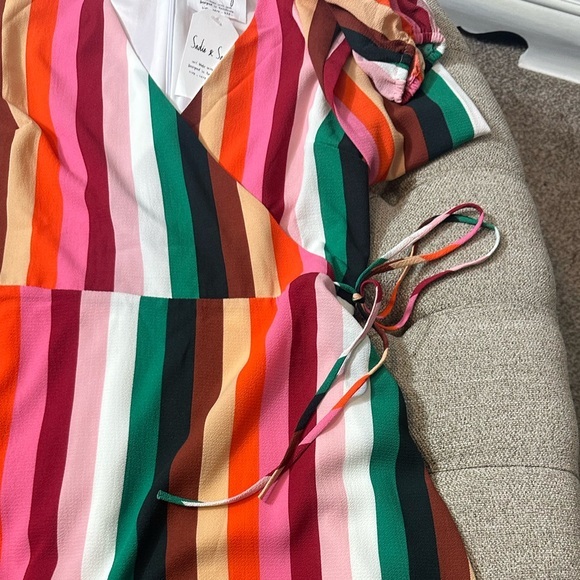 Striped Wrap  Dress‎ - Picture 8 of 16